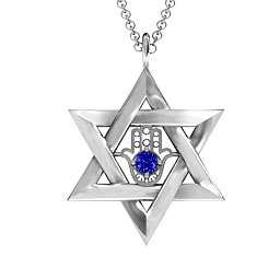 Star of David with Hamsa Pendant