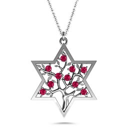 Tree of Life in Star of David Pendant