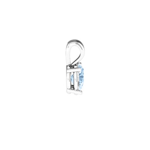 Elegant Oval Stone Pendant – Sterling Silver with Aquamarine