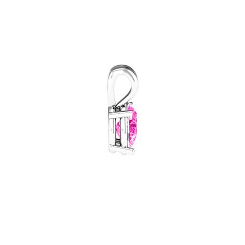 Elegant Oval Stone Pendant – Sterling Silver with Pink Tourmaline