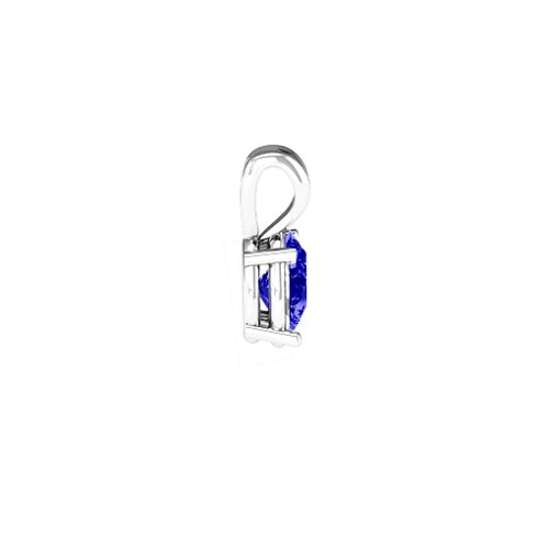 Elegant Oval Stone Pendant – Sterling Silver with Blue Sapphire