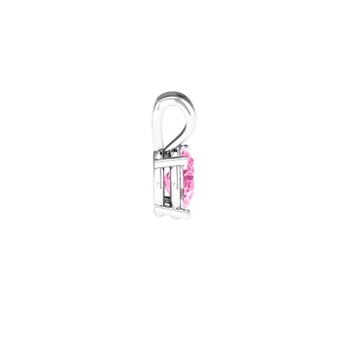 Elegant Oval Stone Pendant – Sterling Silver with Pink Tourmaline