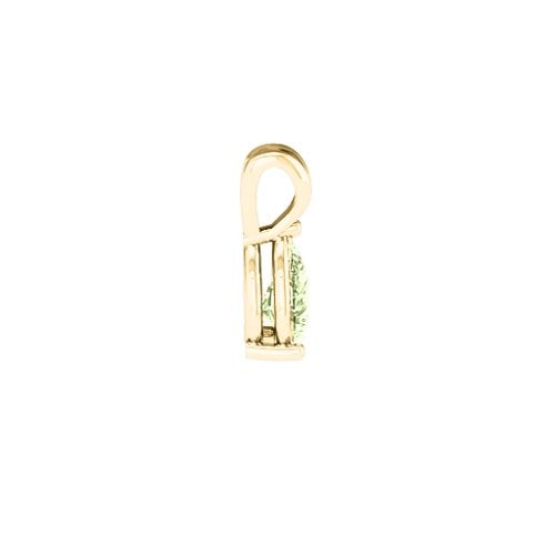 Elegant Pear Stone Pendant – 18K Gold Plated Silver with Peridot