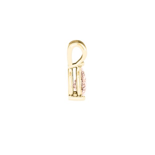 Elegant Pear Stone Pendant – 18K Gold Plated Silver with Morganite