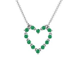 Glistening Heart Pendant in 925 Sterling Silver