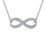 Horizontal Sparkling Infinity Pendant – Sterling Silver