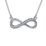 Stroke of Sparkle Horizontal Infinity Pendant – Sterling Silver