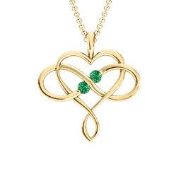 Soul Mates Infinity Birthstone Pendant in 18K Gold Plated Silver