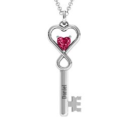 Key to Her Heart Infinity Pendant