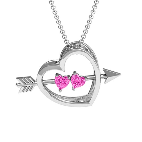 Meant to Be 3-D Pendant – Sterling Silver with Pink Tourmaline