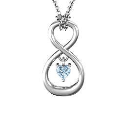 Dangling Heart Infinity Pendant