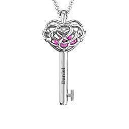 Infinitely in Love Caged Key Pendant