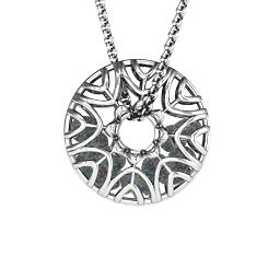 Endless Love Caged Stones Pendant in 925 Sterling Silver with Alexandrite