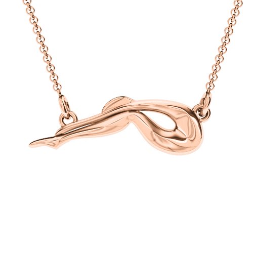 Seated Forward Bend Yoga Pendant – 10K Rose Gold