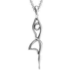 Tree Pose Yoga Pendant – 10K Yellow Gold