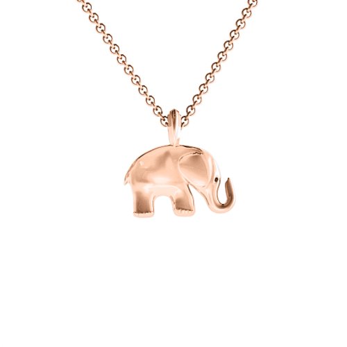 Lucky Elephant Pendant – 10K Rose Gold