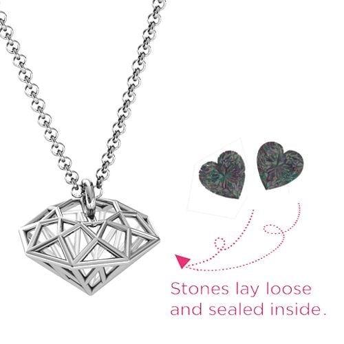 Diamond Cage Pendant with 1 - 4 Gemstones