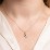 Engravable Baby Feet Birthstone Pendant – 10K Rose Gold with Blue Topaz