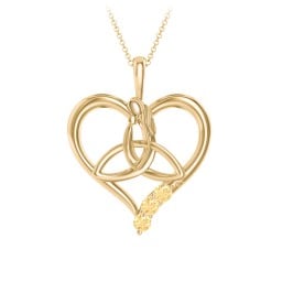 Eternal Love Celtic Trinity Knot Pendant with 1-3 Stones