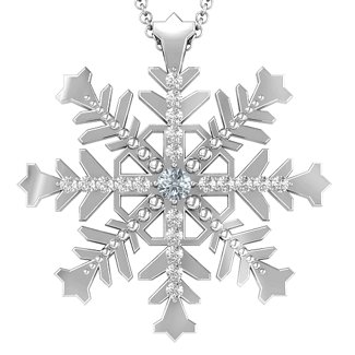 Sparkling Snowflake Pendant with Accents