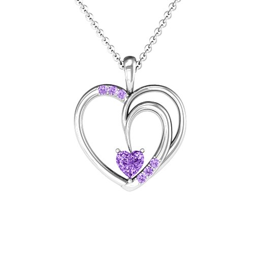 Heavenly Heart-Shaped Pendant with Accents