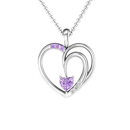 Heavenly Heart-Shaped Pendant with Accents