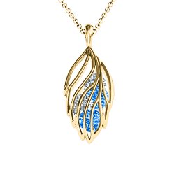 Elegant Elm Cage Leaf Pendant