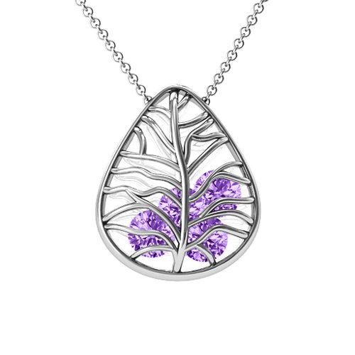 Lovely in Lilac Cage Leaf Pendant