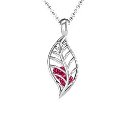 Mini Encourage-Mint Cage Leaf Pendant