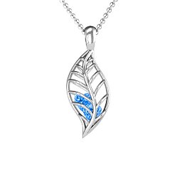 Mini Encourage-Mint Cage Leaf Pendant