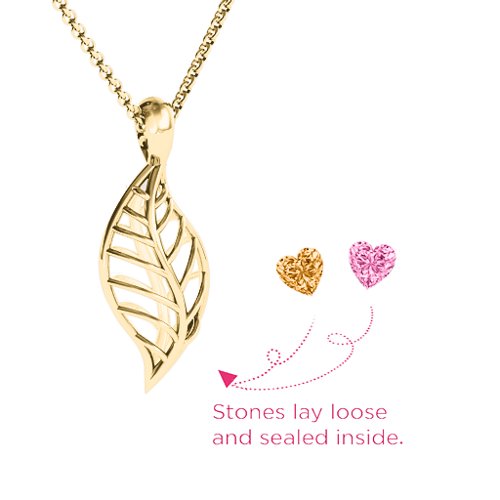 Mini Encourage-Mint Cage Leaf Pendant