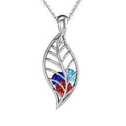 Encourage-Mint Cage Leaf Pendant