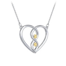 Entwined Infinity Heart Necklace