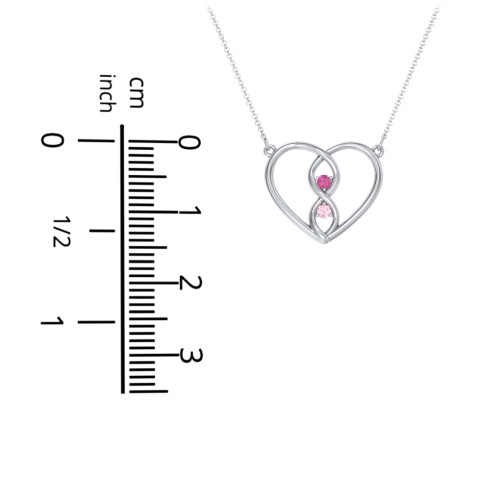Entwined Infinity Heart Necklace – 10K Rose Gold with Cubic Zirconia