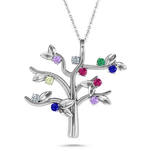 Family Forever 10-Stone Family Tree Necklace
