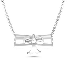 Engravable Graduation Scroll Necklace in 925 Sterling Silver