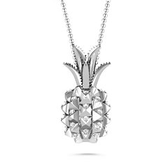 Pretty In Pineapple Necklace – 10K Yellow Gold with White Premium Zirconia