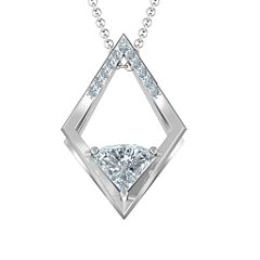 Optical Elegance Necklace – 10K Yellow Gold with White Premium Zirconia