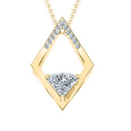 Optical Elegance Necklace in 10K Solid Yellow Gold
