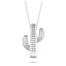 Cutesy Cactus Necklace in 925 Sterling Silver