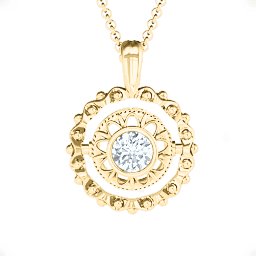 Fancy Flip Pendant in 10K Solid Yellow Gold