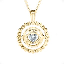 Fancy Flip Pendant in 10K Solid Yellow Gold