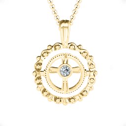 Fancy Flip Pendant in 10K Solid Yellow Gold