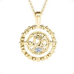 Fancy Flip Pendant in 10K Solid Yellow Gold