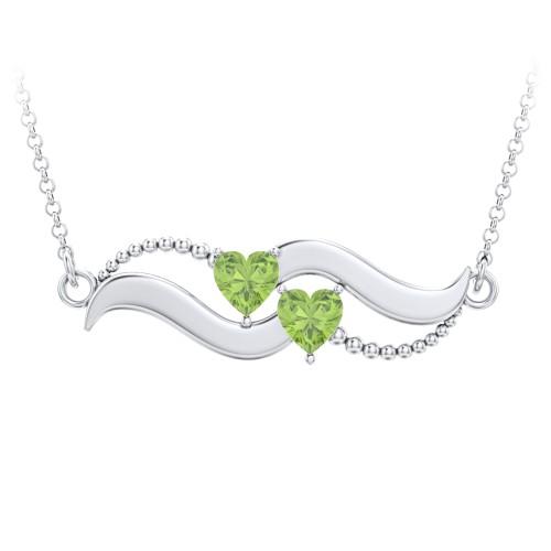 Hearts on a Wave Pendant