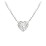 Sterling Silver Cubic Zirconia Solitaire Heart Pendant – Sterling Silver