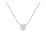 Sterling Silver Cubic Zirconia Solitaire Heart Pendant – Sterling Silver