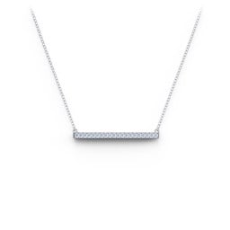Horizontal Bar Necklace with Gemstones