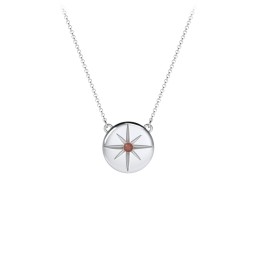 Disc Pendant with Star Set Gemstone
