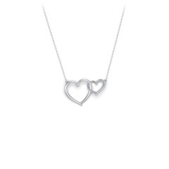 Linked Hearts Pendant – Sterling Silver
